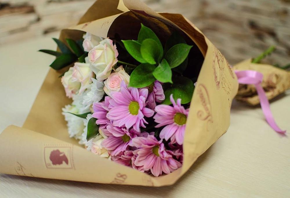 Букет цветов из: Розы и Хризантемы в Покрове