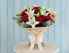 Букет цветов из:  Лилии и Розы #REPLACE_PRED# Покрове