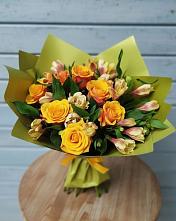 Букет цветов из:  Альстромерии и Розы #REPLACE_PRED# Покрове