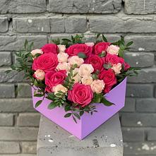 Цветочная композиция из Розы в коробке в Покрове