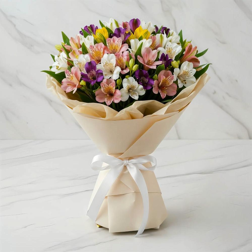 Букет цветов из: Альстромерии в Покрове