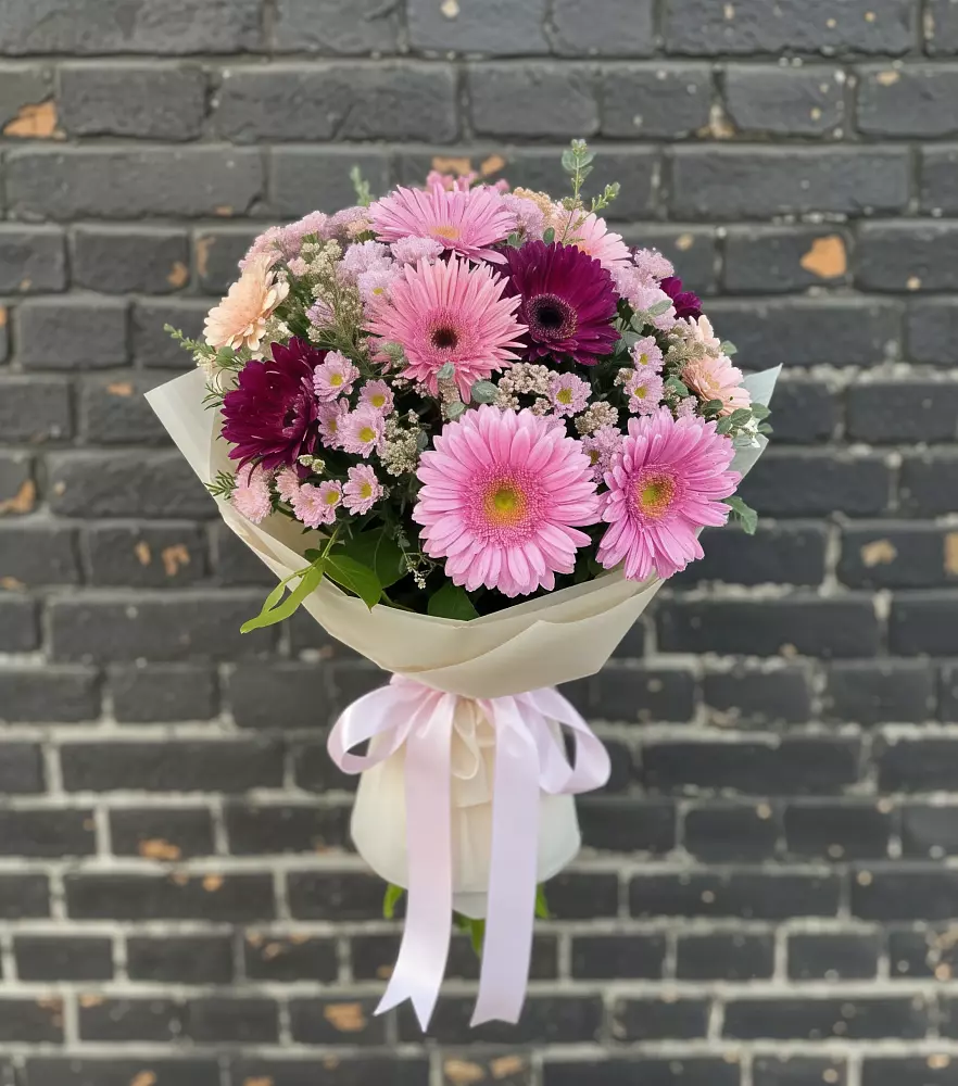 Букет цветов из: Герберы и Хризантемы в Покрове