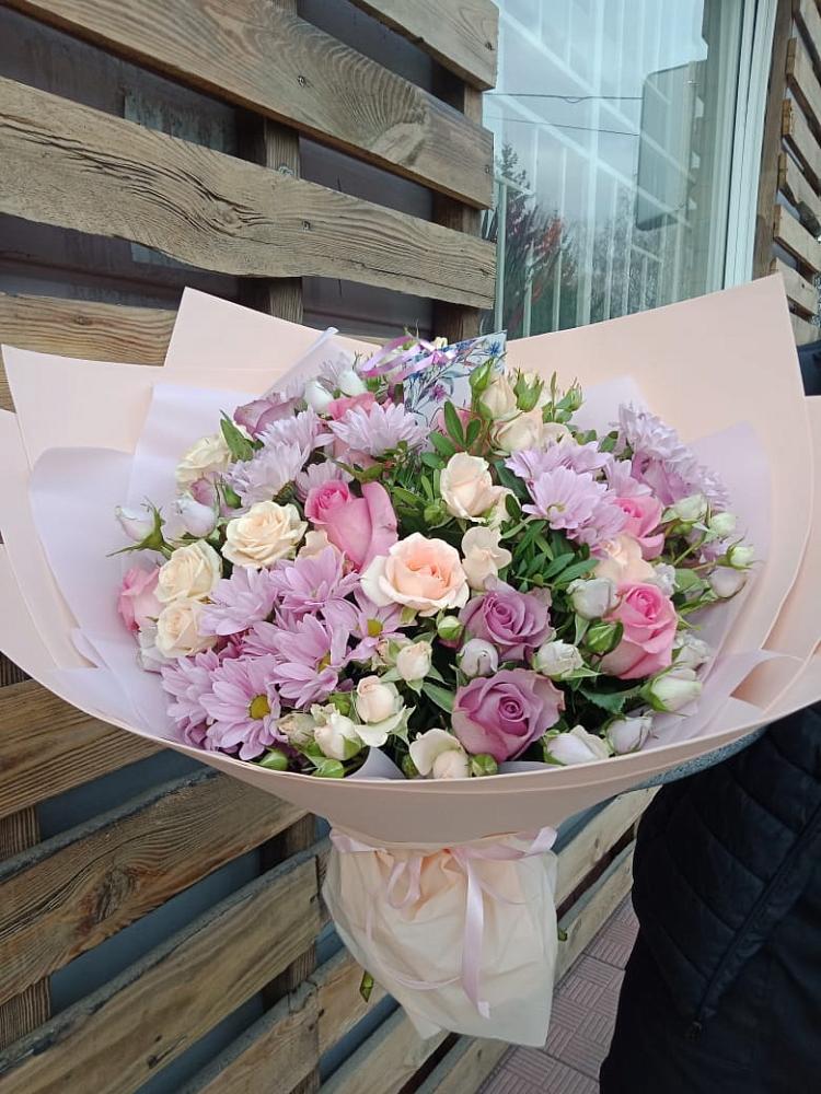 Букет цветов из: Розы и Хризантемы в Покрове