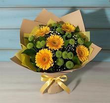Букет цветов из:  Герберы и Хризантемы в Покрове