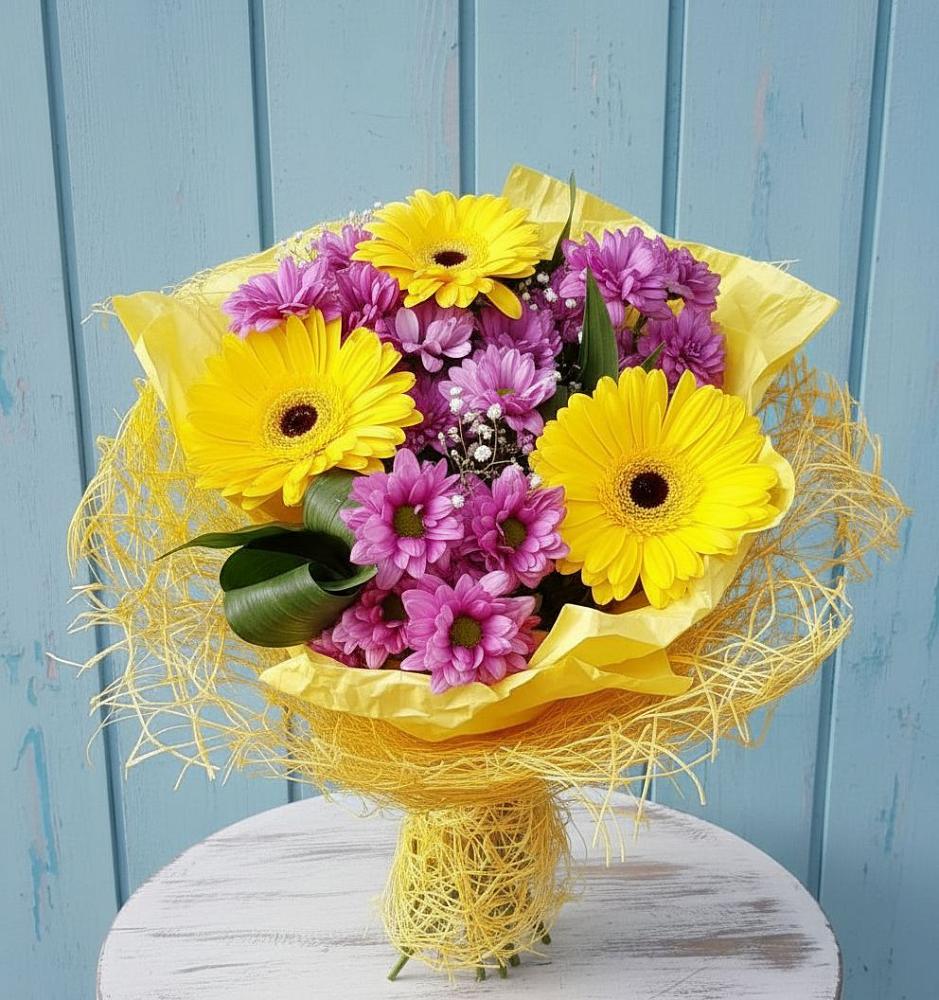 Букет цветов из: Хризантемы и Герберы в Покрове