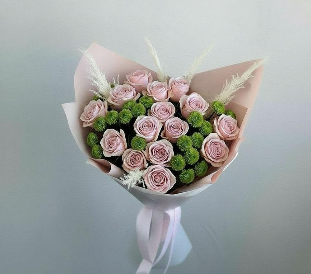 Букет цветов из: Розы и Хризантемы в Покрове