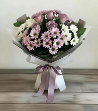 Букет цветов из:  Хризантемы и Розы #REPLACE_PRED# Покрове