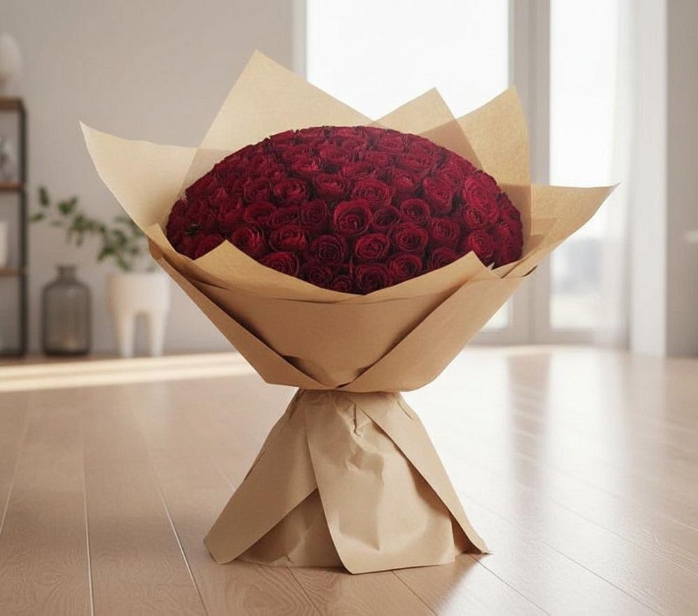 Букет 101 Красная роза в Покрове