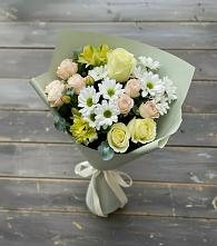 Букет цветов из:  Альстромерии, Розы и Хризантемы в Покрове