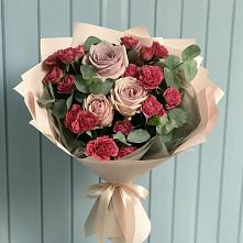 Букет цветов из:  Гвоздики и Розы в Покрове