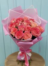 Букет 15 Розовых роз Равель в Покрове