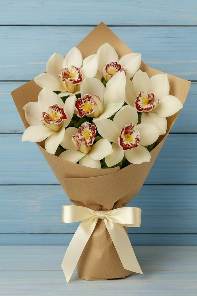 Букет цветов из: Орхидеи и Розы в Покрове