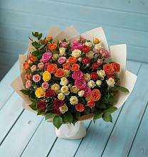 Букет Микс из разноцветных кустовых роз #REPLACE_PRED# Покрове